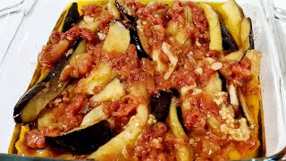 Zeytinyagli Patlican  Fried Eggplant with Olive Oil and Tomato  Garlic Sauce [upl. by Acirehs]