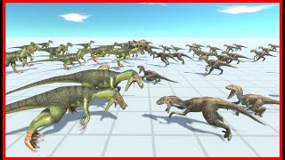 30x DEINONYCHUS VS 42x VELOCIRAPTOR  ANIMAL REVOLT BATTLE SIMULATOR [upl. by Eillas286]