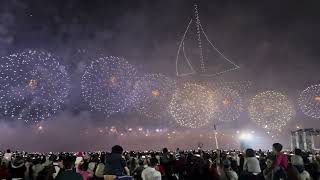 NYE 2024 record breaking fireworks at Al Marjan Island RAK United Arab Emirates nye2024 rak [upl. by Fayola314]