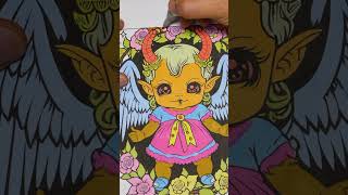 fastshort COLOREANDO MUÑECA KAWAII ODDLYSATISFAYING PARTE 5 satisfying drawing [upl. by Sauveur]