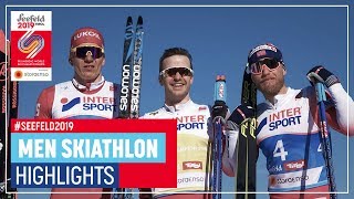 Roethe edges Bolshunov for gold  Seefeld  Mens Skiathlon  FIS Nordic World Ski Championships [upl. by Serles]