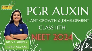 PGR AUXIN  PLANT GROWTH AND DEVELOPMENT  FOR NEET 2024  DIVYA GUPTA MAAM  AUROUS ACADEMY [upl. by Aibun]