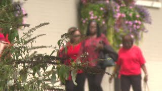 Scenes from outside funeral for 14yearold Apalachee HS shooting victim [upl. by Yniar]