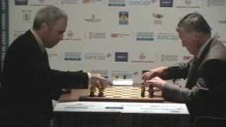 Match Kasparov vs Karpov day 1 20 Valencia 2009 [upl. by Enelcaj378]