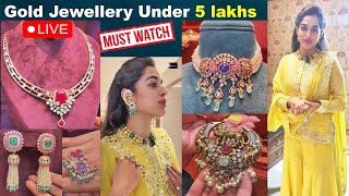 Gold Jewellery Under 5 LAKHS  Vasundhara Diamond Roof  brideessentials shaakuntalam samantha [upl. by Nosnar]