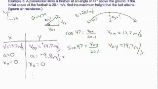 610 Projectiles Launched at an Angle  Example 2 [upl. by Gualterio]