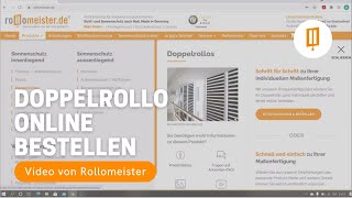 Doppelrollo nach Maß messen und online bestellen [upl. by Elexa]