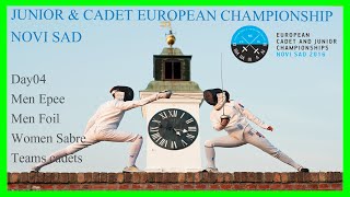 CADET EUROPEAN CHAMPIONSHIP  Team Men Epee Foil Women Sabre  Piste Green [upl. by Darnoc]