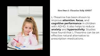 L Theanine for ADHD kids [upl. by Namajneb]