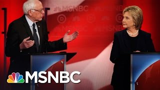 Bernie Sanders Hillary Clinton Spar Over Being A Progressive  Democratic Debate  MSNBC [upl. by Easlehc426]