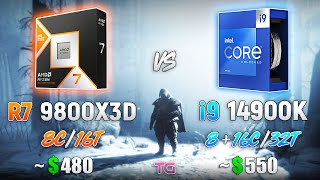 Ryzen 7 9800X3D vs Core i9 14900K  Test in 10 Games [upl. by Chemar]