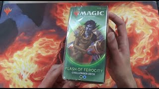 Magic The Gathering  Challenger Deck 2020 Flash of Ferocity  Unboxing Análisis y posible mejora [upl. by Verile]