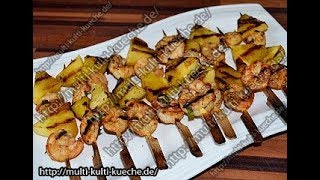 AnanasGarnelenSpieße  Einfaches Rezept zum Grillen [upl. by Yelahc162]