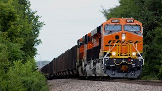 Trains around Springfield Missouri 81124 [upl. by Ahsinot]