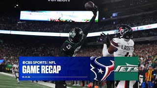 Jets OVERCOME miscues to defeat Texans on TNF SNAP 5game losing streak  Game Recap [upl. by Meehahs]