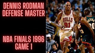 Dennis Rodman Defense Master Highlights NBA Finals 1996 Game 1 SuperSonics vs Bulls [upl. by Osicnarf]