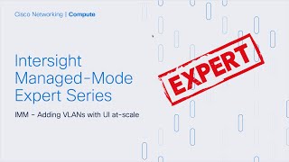 Intersight IMM Expert Series  Adding VLANs with the UI atscale [upl. by Yvaht70]