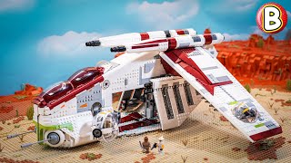 LEGO Star Wars 75309 UCS Republic Gunship  Stop Motion Review [upl. by Alyahsat]