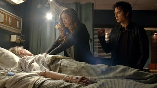 TVD 6x12  Carolines mom almost dies in Elena and Damons arms  Delena Scenes HD [upl. by Fredia]