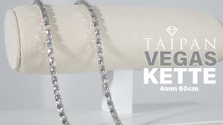 Taipan Vegas Chain 4mm breit 60cm lang bling 925 Sterlingsilber [upl. by Hogen]