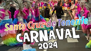 Tenerife  Carnaval de Santa Cruz 2024  Cabalgata anunciadora 🎉💃🎭 [upl. by Romelle87]