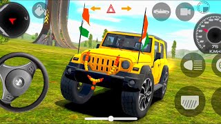 Dollar Song Modified 😈 Mahindra Yellow Thar  Indian Car Simulator 3D  Car Game 3D [upl. by Rhoades]