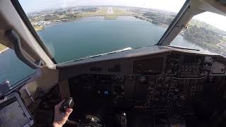 ATR 42 Cockpit Beautiful Approach and Landing Stavanger Norway [upl. by Myer]