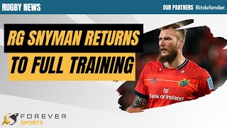 RG SNYMAN RETURNS TO TRAINING  Rugby News [upl. by Hal]