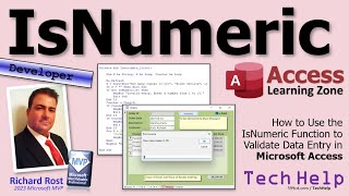 How to Use the IsNumeric Function to Validate Data Entry in Microsoft Access [upl. by Finer]