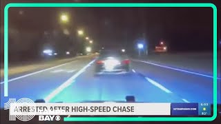 Troopers Highspeed chase ends up with drivers car flipped over [upl. by Ahsuas955]