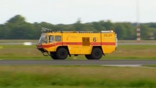 Crashtender ► Kronenburg RIV06 ► Driving by ✈ Groningen Airport Eelde [upl. by Kolnos]