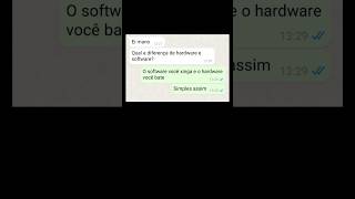 Qual a diferença de software e hardware humor meme [upl. by Otir]