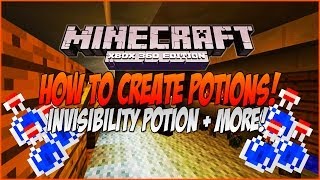 Minecraft How to Create Potions Invisibility Potion Night Vision Potion Xbox 360 Edition TU14 [upl. by Manella]