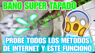 COMO DESTAPAR BAÑO FÁCIL Y RÁPIDO SIN DESTAPACAÑOS Destapar inodoro muy TAPADO URGENTE SIN GASTAR [upl. by Otrebilif]