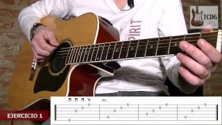 COMO TOCAR ARPEGIADO CON PÚA PLUMILLA EN GUITARRA ACÚSTICA PARTE 1 TCDG [upl. by Hightower864]