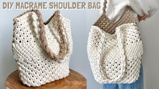 DIY  Macrame bag tutorial  Bolsa de macrame  마크라메 가방 [upl. by Noled759]