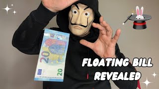 FLOATING BILL MAGIC TRICK REVEALED 🎩🪄 [upl. by Olim]