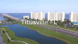 Titusville Florida Drone View [upl. by Etteinotna]