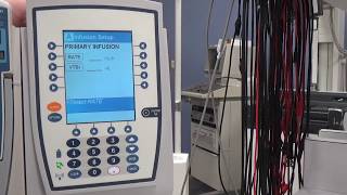 Infusion Pump Hospira Alaris Basic Infusion Setup [upl. by Kenleigh821]