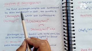 Complexes of dinitrogen dioxygen Tertiary phosphine [upl. by Eetsim901]