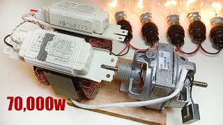 I Turn 70000w AC Electrics 240v first current powerful Electricity generator [upl. by Huberman]