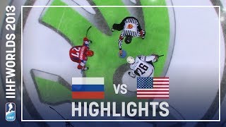 Russia  USA  Highlights  IIHFWorlds 2013 [upl. by Robbyn438]