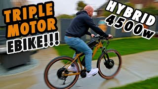 How to convert YOUR bike into a MONSTER Ebike with 3x Electric Motors DIY Gone Crazy [upl. by Rothmuller]