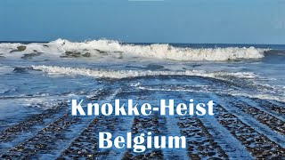 KnokkeHeist Belgium The Beach And City  Walking Around [upl. by Gnil]