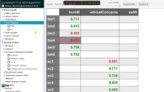 SmartPLS 4 Validating a reflective measurement model [upl. by Netsreik]