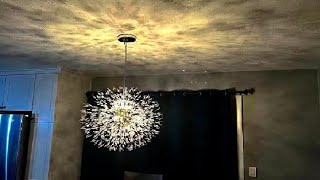 Modern Chandeliers Firework Dandelion Sputnik Chandelier Crystal Gold Light Review Looked pretty [upl. by Elokcin]