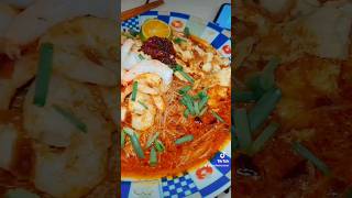 Laksa Sarawak 🍜🦐 seafood noodles food cooking eating love village eating [upl. by Bohlin95]