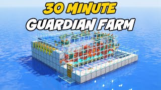 30 Minute Guardian Farm  Minecraft Tutorial [upl. by Ojyma380]