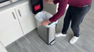 132 Gallon  50 Liter SoftStep Elongated Step Pedal Kitchen Trash Can [upl. by Mirielle]