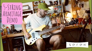 Serek Basses  5string Armitage Medium Scale Bass Demo  GampL MFD Pickups [upl. by Sivad220]